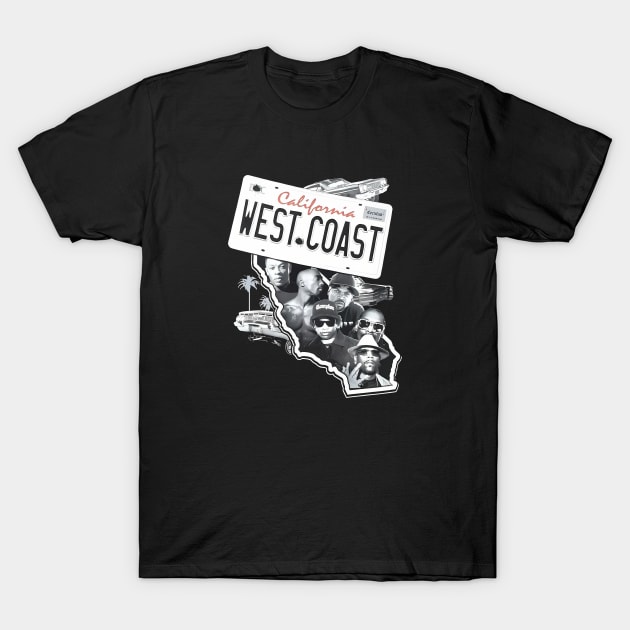 WEST COAST Rap T-Shirt by MiaGamer Gear